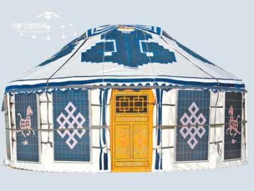 蒙古包圖案元素與建筑外部裝飾