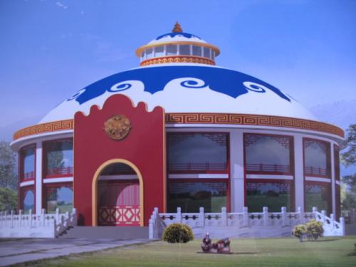 蒙古包圖案元素與建筑外部裝飾